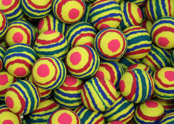 Round Color Stripe Bouncy Balls - Superball Refill